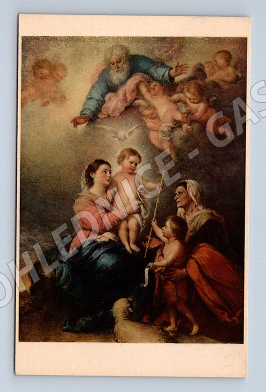 Pohlednice Francie Louvre Murillo Sacra Famiglia (BM25308)