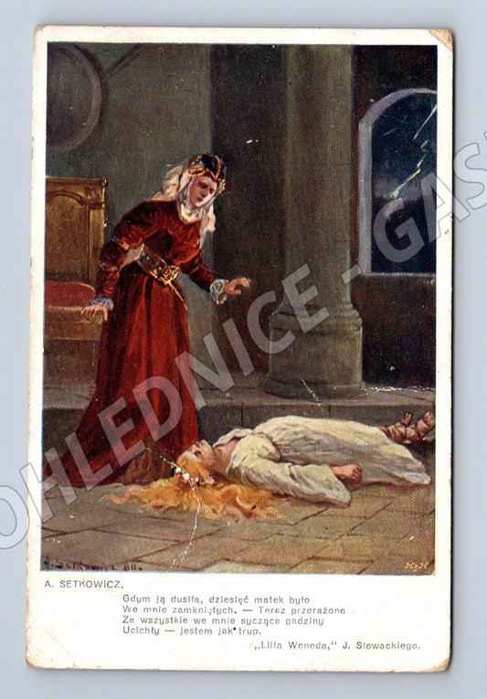 Pohlednice Polsko umělecký motiv Lilla Weneda (BM25313)