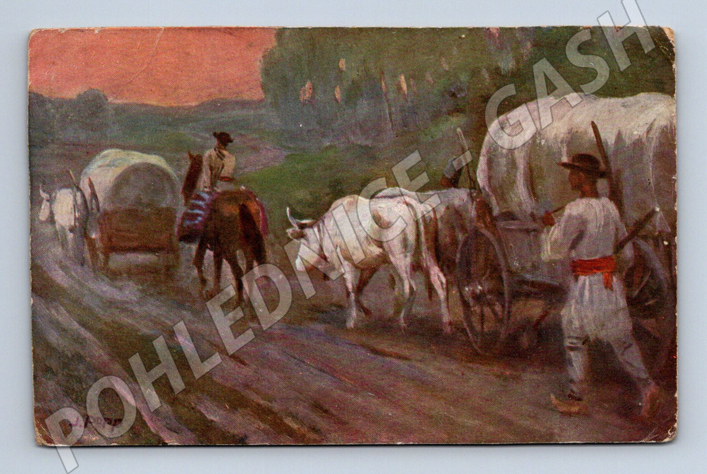 Pohlednice Balkánský motiv - Transport zboží (BM25316)