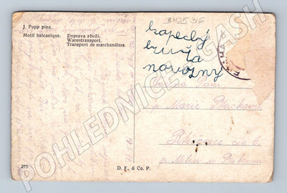 Pohlednice Balkánský motiv - Transport zboží (BM25316)