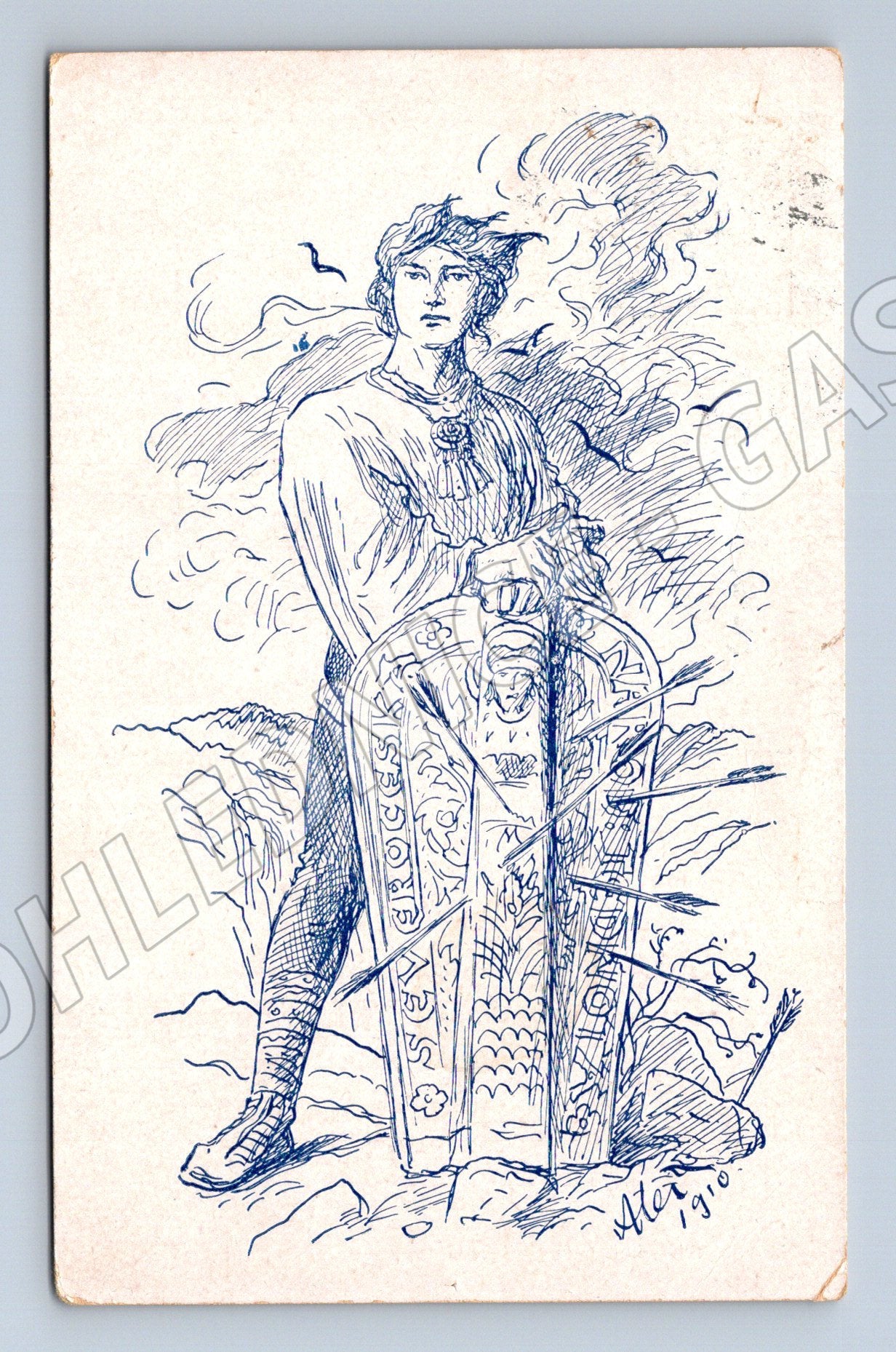 Pohlednice Komenský alegorický motiv 1910 (BM25318)