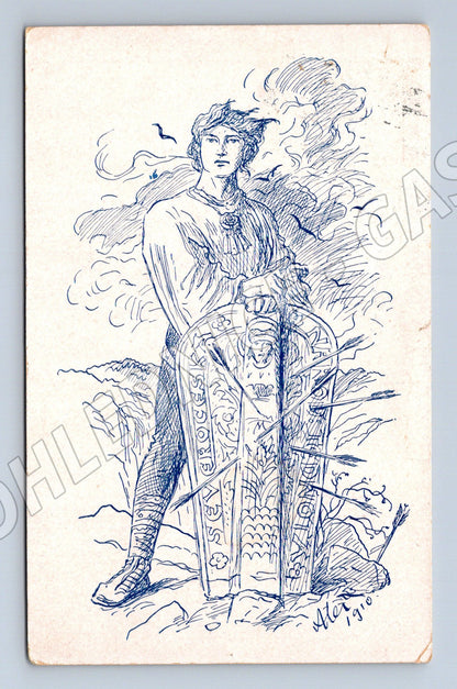 Pohlednice Komenský alegorický motiv 1910 (BM25318)