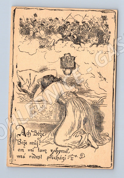 Pohlednice Mikoláš Aleš sen bitva (BM25329)