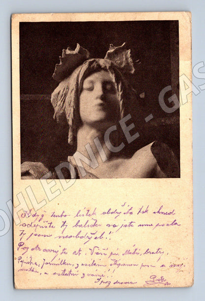 Pohlednice Praha Hlava Genia Vlasti 1915 (BM25342)