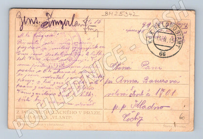 Pohlednice Praha Hlava Genia Vlasti 1915 (BM25342)