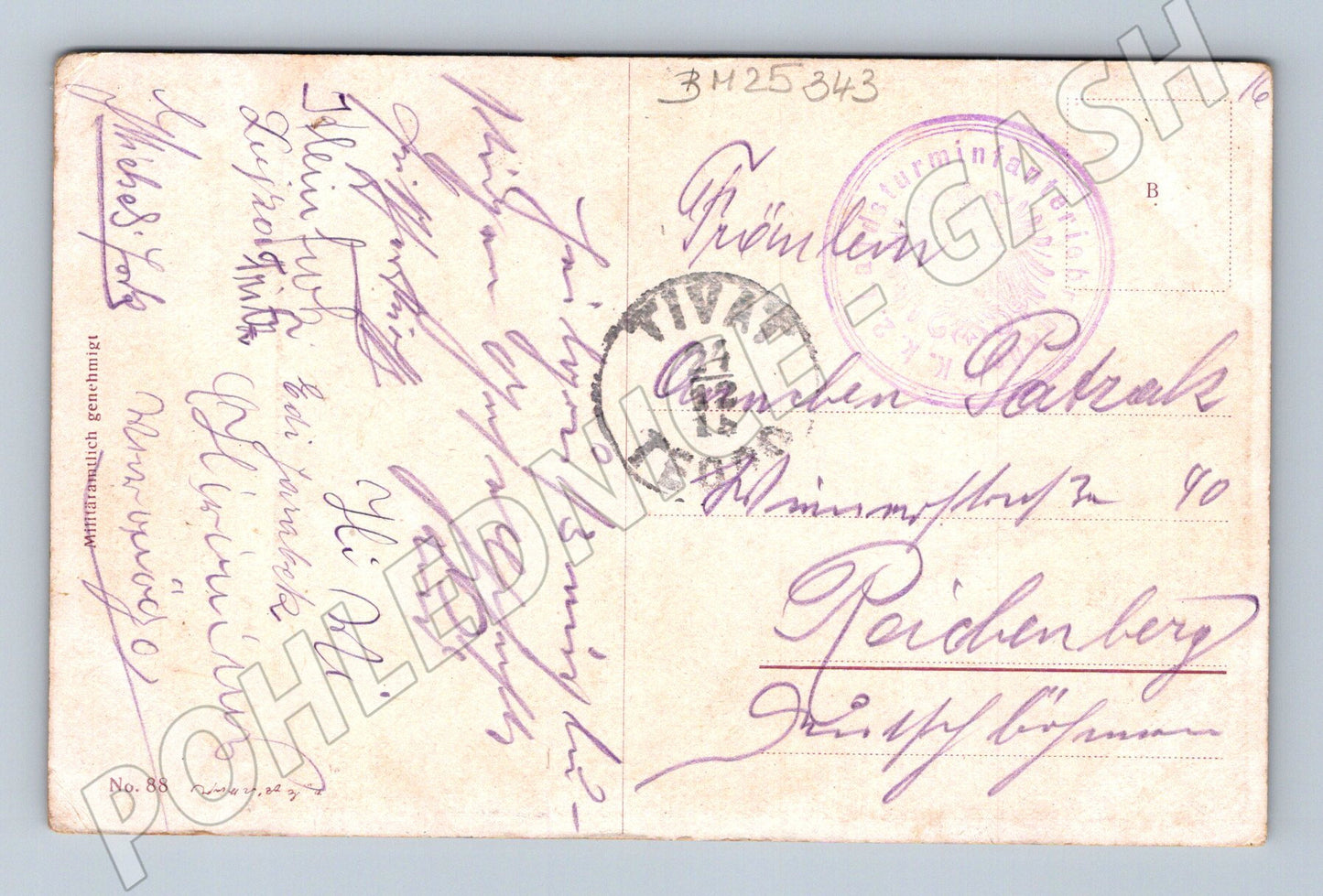 Pohlednice 1. světová válka otec v boji 1914/15 (BM25343)