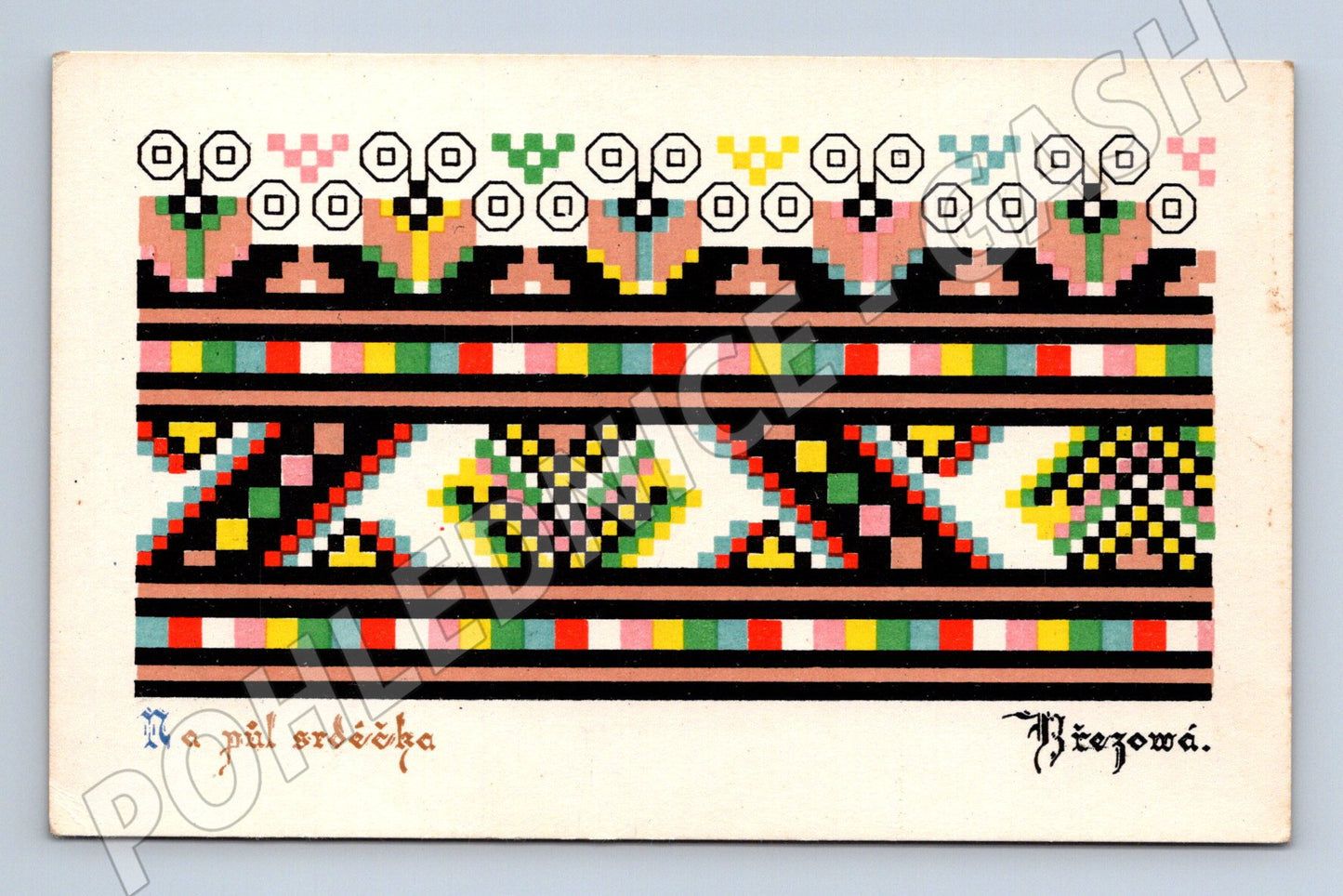 Pohlednice Březová slovácké vyšívání (BM25345)