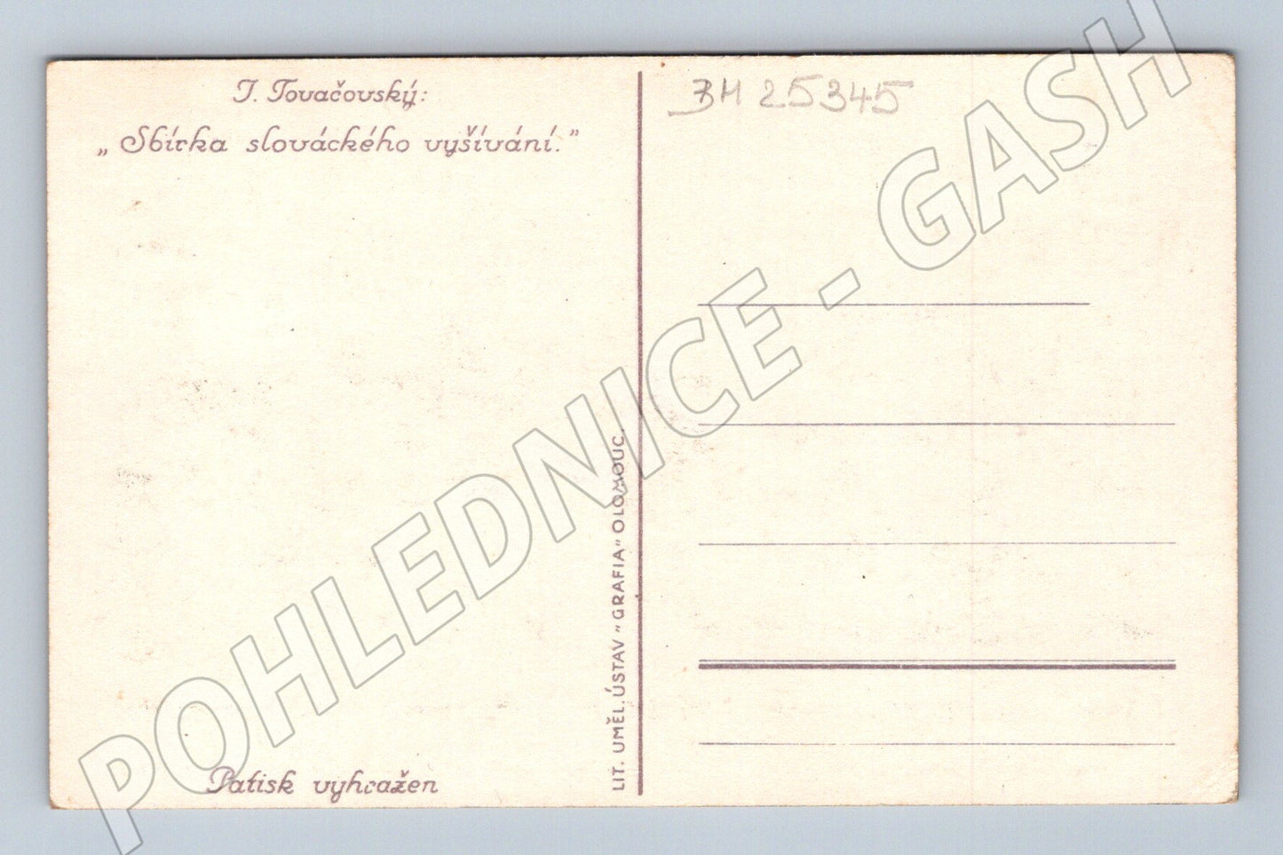 Pohlednice Březová slovácké vyšívání (BM25345)