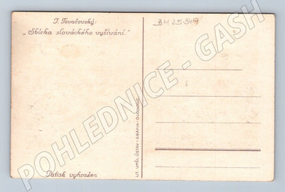 Pohlednice slovácké vyšívání Na růžu Březová (BM25349)