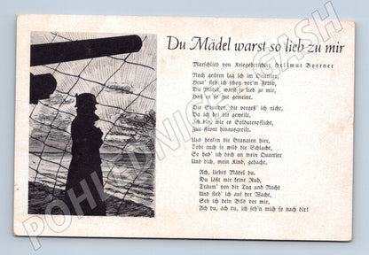 Pohlednice Německo válečný motiv voják báseň (BM25364)