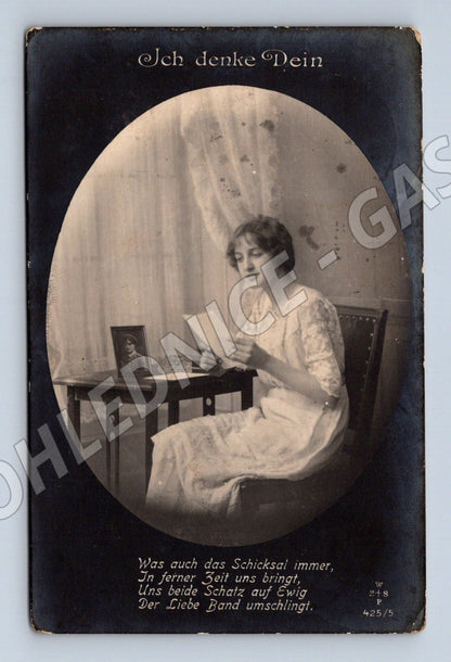 Pohlednice Maďarsko žena s dopisem 1915 (BM25366)
