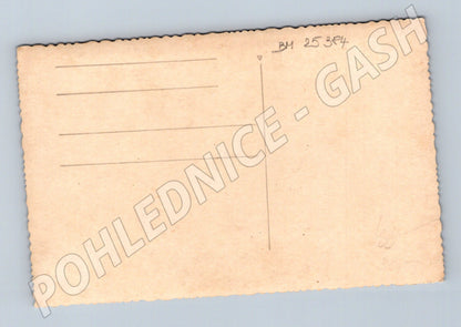 Pohlednice smuteční průvod pohřeb rakev vesnice (BM25384)