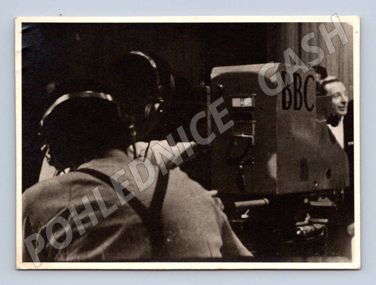 Stará fotografie BBC televizní studio kameraman (BM25410)