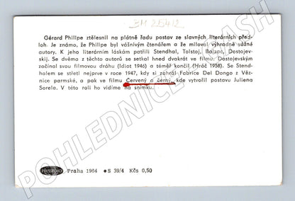 fotografie Praha Gérard Philipe ve filmu Červený a černý (BM25412)