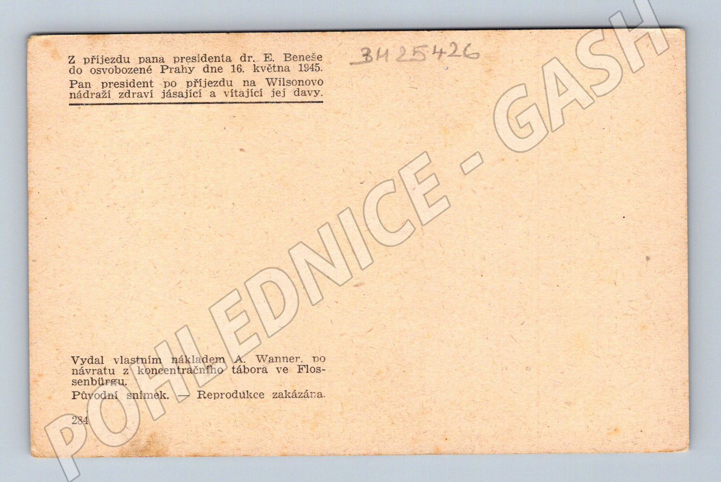 fotografie Praha prezident Beneš Wilsonovo nádraží 1945 (BM25426)