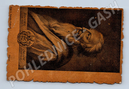 Pohlednice Praha umělecký motiv Adam nebo Daniel (BM25430)