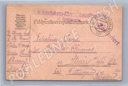 Pohlednice I. světová válka Vojenská feldpost 1916 (BM25490)