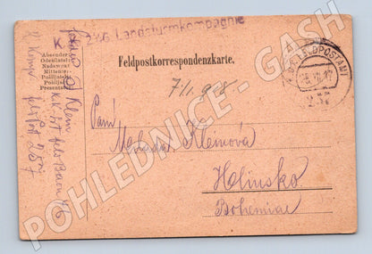 Pohlednice I. sv. válka Feldpost 1917/1918 (BM25494)