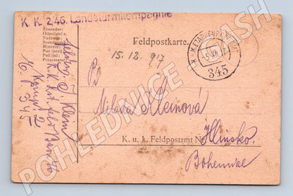 Pohlednice I. světová válka Rakousko-Uhersko Feldpost 1917 (BM25496)