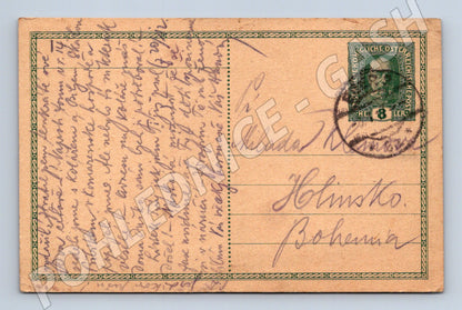 Pohlednice s rakousko-uherskou známkou a adresou Holinsko (BM25499)