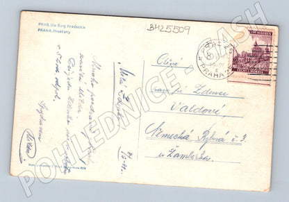 Pohlednice Praha Hradčany s mostem přes Vltavu 1941 (BM25509)