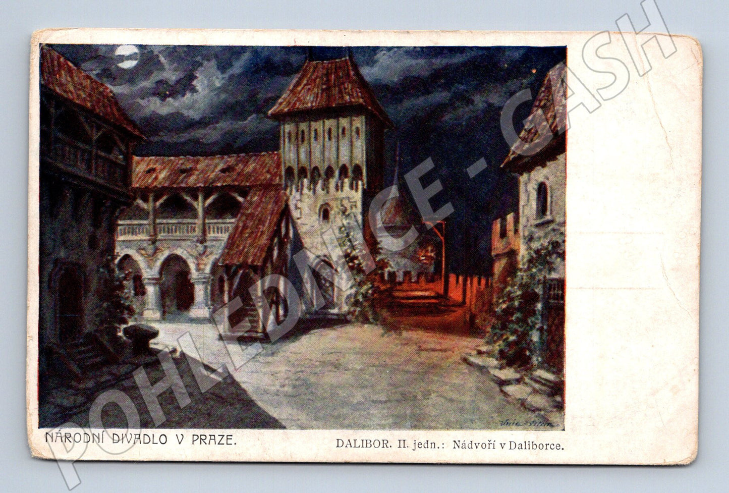 Pohlednice Praha Daliborka scéna z opery Dalibor (BM25513)