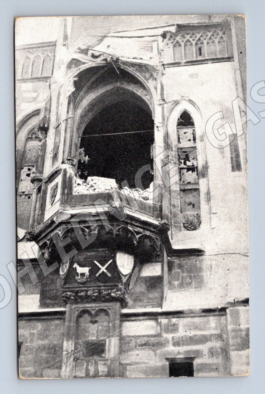 Stará fotografie Praha poškozená Staroměstská radnice 1945 (BM25524)