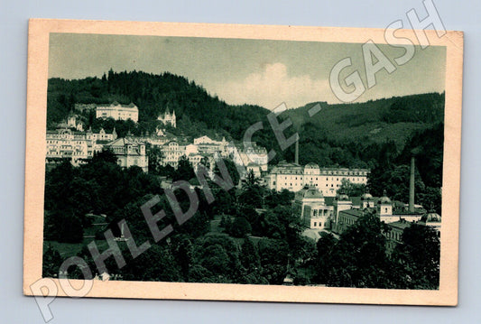 Pohlednice Mariánské Lázně lázeňské budovy sady (BM25535)
