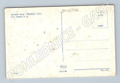 Pohlednice Orlické hory Šerlišský mlýn hotel (BM25536)
