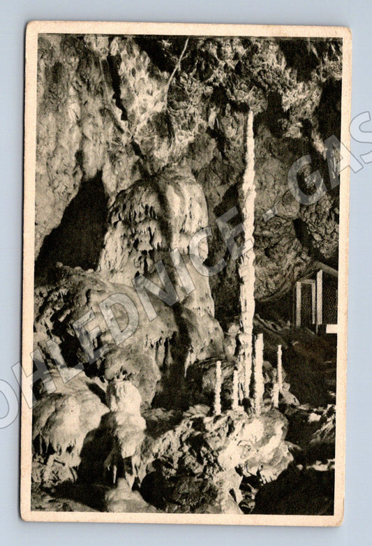 Pohlednice Kateřinská jeskyně vodopád a stalagmit (BM25572)