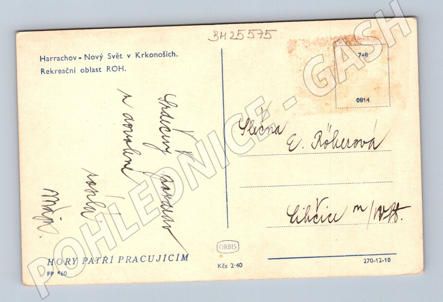 Pohlednice Harrachov Nový Svět v Krkonoších (BM25575)