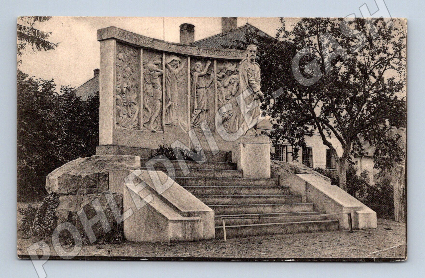 Pohlednice Jablkynice Smetanův pomník 1924 (BM25576)