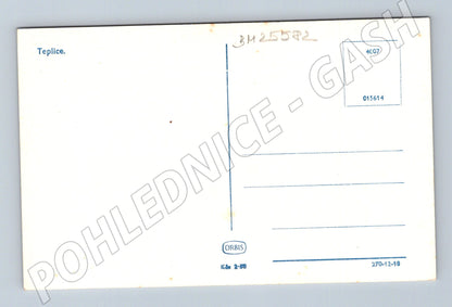 Pohlednice Teplice velká budova s parkem (BM25582)