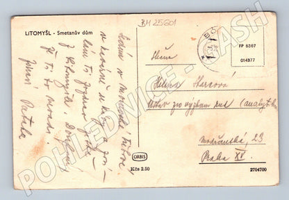 Pohlednice Litomyšl Smetanův dům 1939 (BM25601)