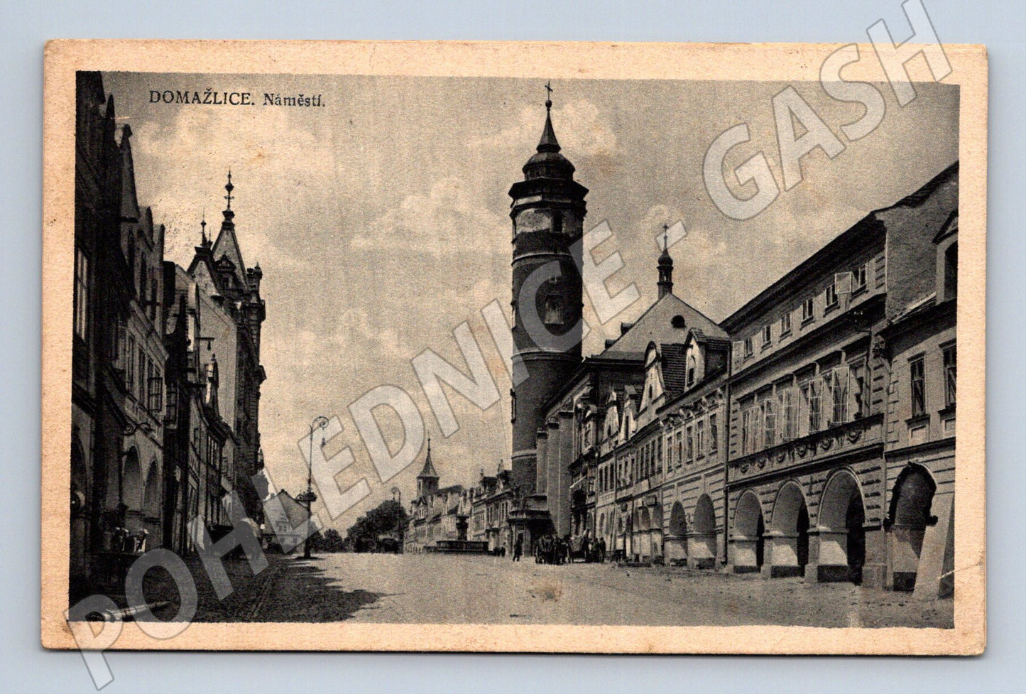 Pohlednice Domažlice náměstí 1932 (BM25609)