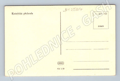 Pohlednice Kníničská přehrada lodě žena (BM25617)