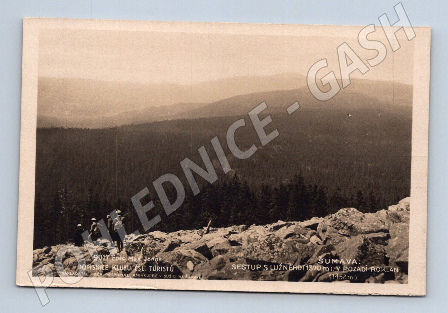 Pohlednice Šumava Sestup z Lužného Roklan (BM25620)