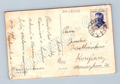 Pohlednice Krkonoše zimní krajina Vánoce Nový rok (BM25626)