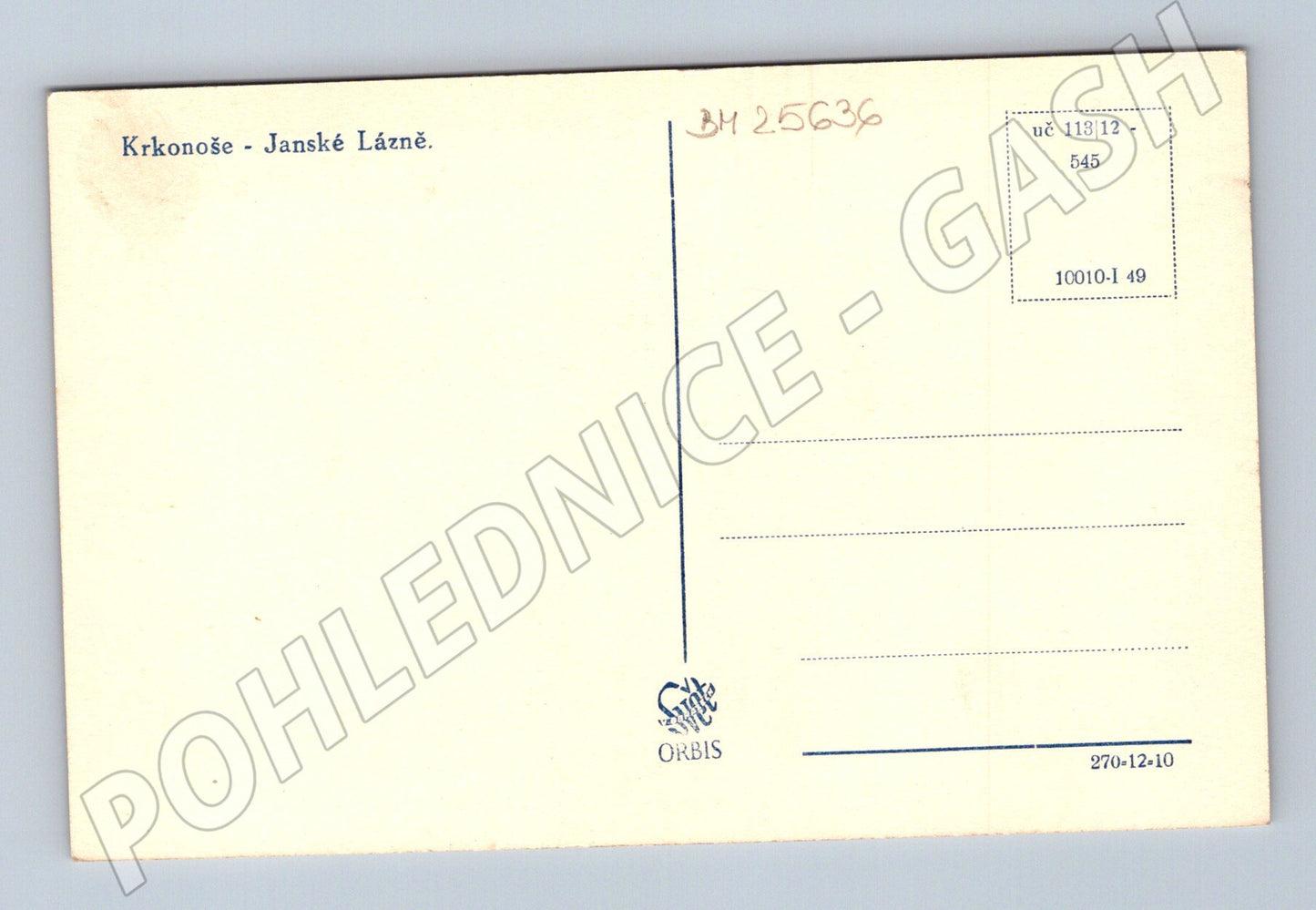 Pohlednice Janské Lázně Krkonoše (BM25636)