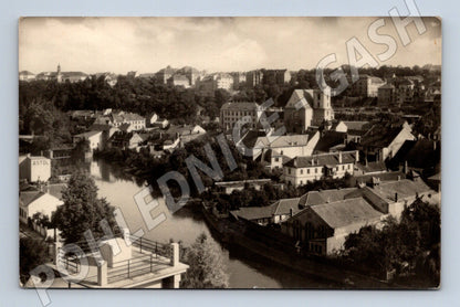 Pohlednice Třebíč panoramatický pohled 1950s (BM25639)
