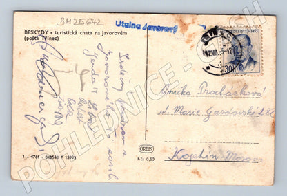 Pohlednice Beskydy Útulna Javorový 1951 (BM25642)
