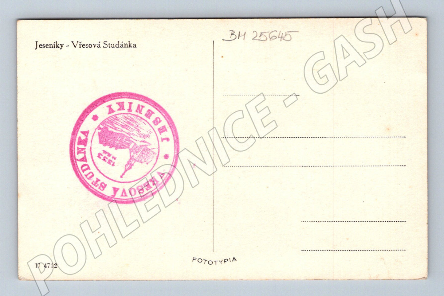 Pohlednice Jeseníky Vřesová Studánka kaple sníh (BM25645)