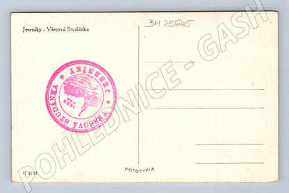 Pohlednice Jeseníky Vřesová Studánka kaple sníh (BM25645)
