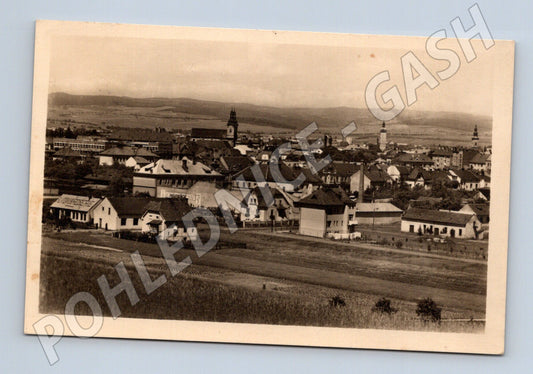 Pohlednice Uherské Hradiště celkový pohled 1936 (BM25650)