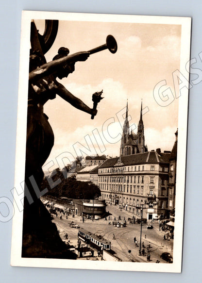 Pohlednice Brno pohled na nádraží 1949 (BM25651)