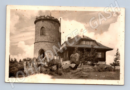 Pohlednice Kleť rozhledna a chata 1936 (BM25657)