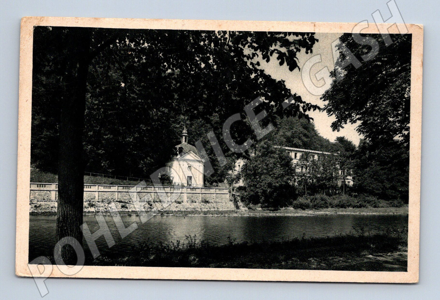 Pohlednice Teplice nad Bečvou kaple u vody 1931 (BM25662)