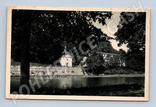 Pohlednice Teplice nad Bečvou kaple u vody 1931 (BM25662)