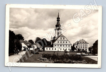 Pohlednice Varnsdorf kostel 1951 (BM25663)