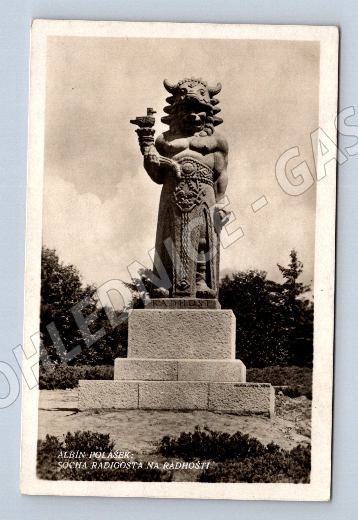 Pohlednice Radhošť socha Radegasta (BM25664)